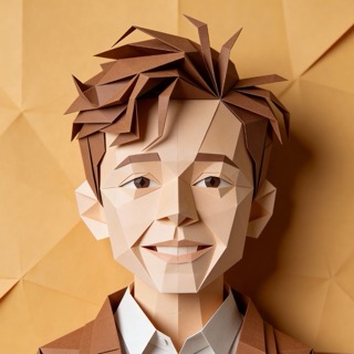 Origami AI story art style example