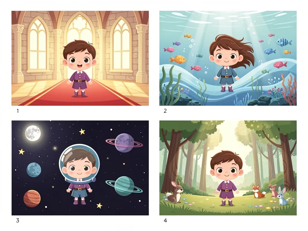 Consistent character illustrations that look like real people