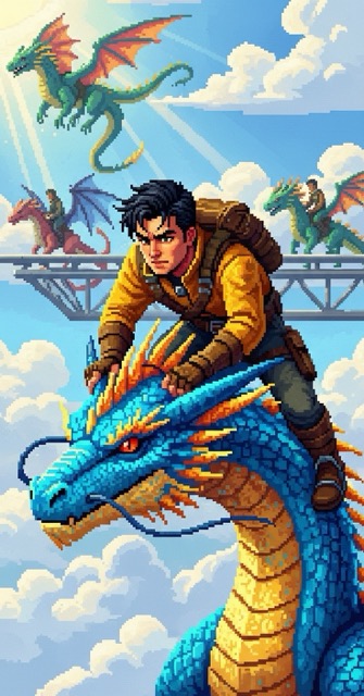 Dragon Racing Academy, an AI-generated 2d game story