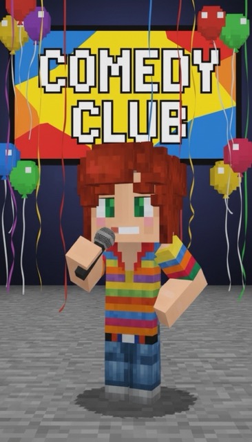 Comedy Club for Kids, an AI-generated blockcraft story