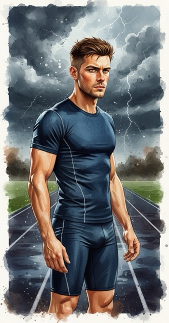 Lightning Speed Training - Watercolor AI generated story cover