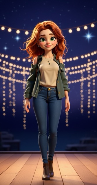 The Singing Contest of Destiny - 3D Cartoon AI generated story cover