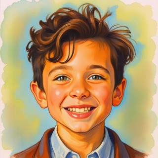 Watercolor art style icon
