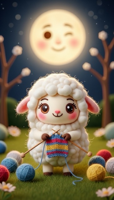 The Woolly Moon - Cozy Knit AI generated story cover