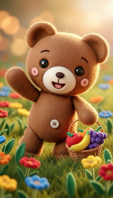 Yarn Bear's Picnic - Cozy Knit AI generated story cover