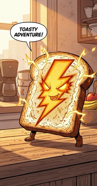 Zap! the Toast Avenger - Comic Book AI generated story cover