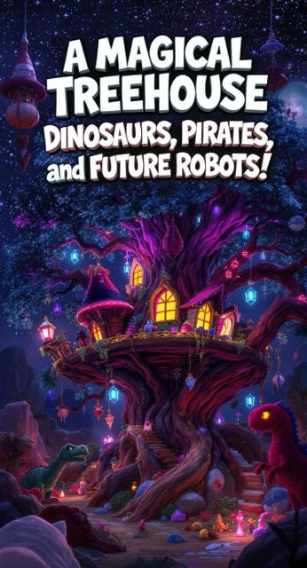 The Time-Traveling Treehouse! 🌳✈️ Adventures with Dinosaurs & Pirates! - AI story video thumbnail