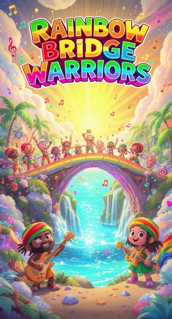 Rainbow Bridge Warriors: Spreading Sunshine 🌈 Reggae Heroes! ☀️ - AI story video thumbnail
