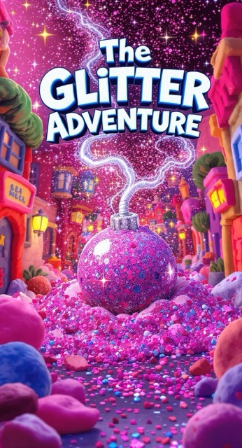 The Glitter Bomb Mystery! ✨ Who's Covering the Town in Sparkles? 🌟 - AI story video thumbnail